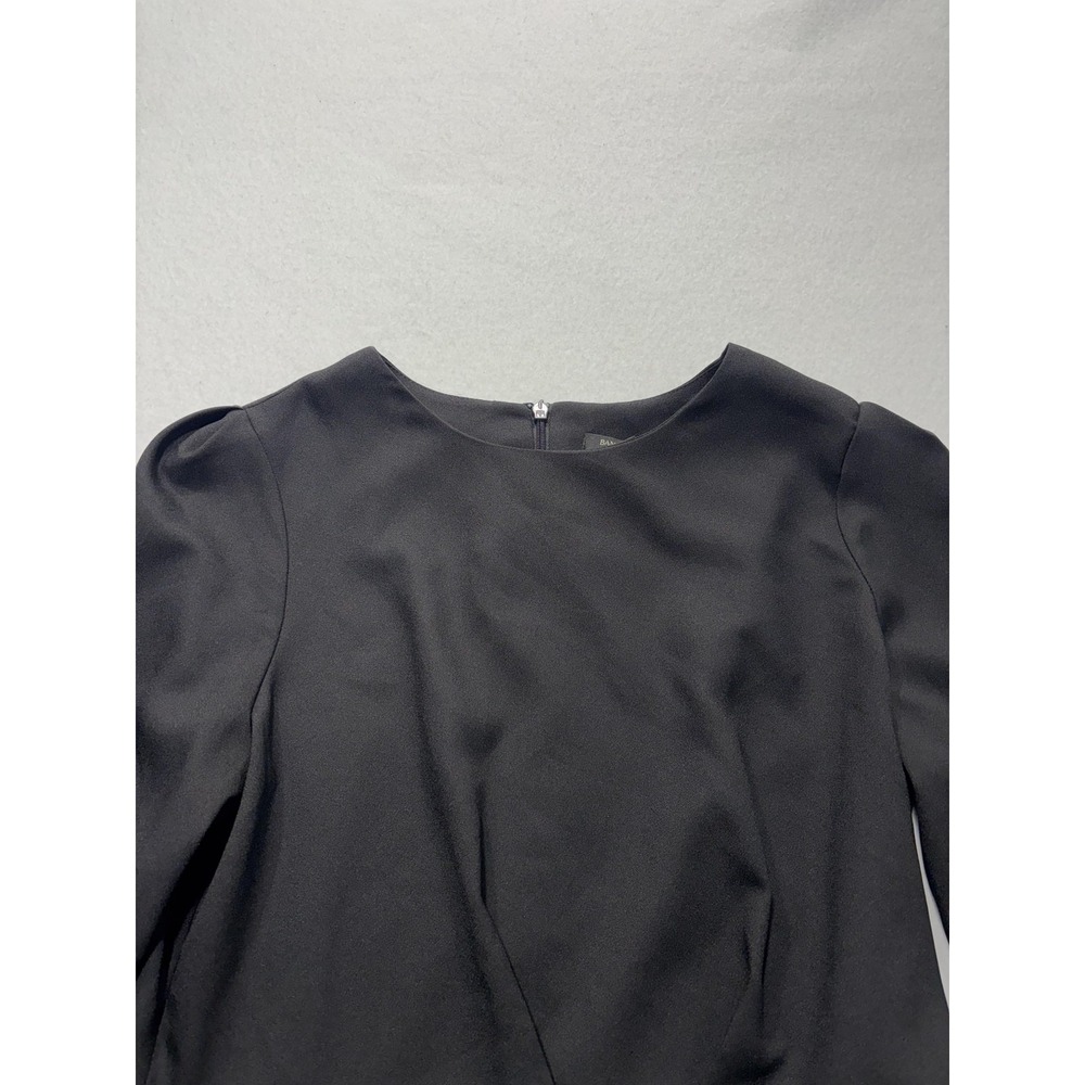 Banana Republic Top Womens 6 Black Long Sleeve Crew Neck Blouse Office City - Picture 2 of 9